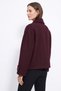 Buttoned Melton Coat 202727 - PLUM - 4