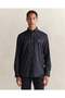 Men's Black Button-Down Collar Logo Shirt