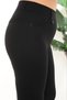 Extra Large Women's High Waist Elastic Waist Cotton Trousers - 3