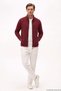 Burgundy Men's Fleece Jacket, Full-Zip, True to Size Fit, 3 Pockets, Outdoor - 7