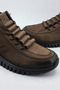 Leather Coffee Nubuck Unisex Men's and Women's Ankle Boots, casual shoes - Side-Zip Closure | 102-18810-m | New Season - 5