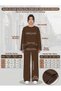 Women's Brioche Knit Oval-Cut Relaxed-Fit Top and Bottom Set - 6