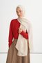 Elite Pattern Tencel Wool Viscose Shawl Dark Beige - 2