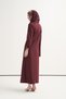 Shawl Detailed Dress in Plum Color - 3