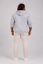 Plus Size Men's Basic Hooded Sweatshirt 11700 Gray Melange - 2