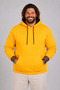 Plus Size Men's Basic Hooded Sweatshirt 11700 MUSTARD - 2
