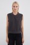 Ribbed Brioche Knit V-Neck Sweater - 2