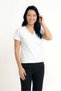 Women's V-Neck Jersey T-Shirt, Jersey Fabric, with Slit Detail - 4