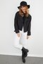 Double-Breasted Collar Trench Coat with Belt and Shoulder Detail - 5
