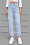 Boyfriend-Style High-Waisted Women's Jeans - Relaxed-Fit Mom Jeans - Denim Fabric - 3