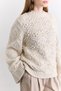 Openwork Knitted Sweater Ecru - 6