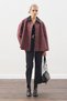 CONTRAST COLLAR TRENCH COAT PLAID - 4