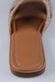 Women's Beige Knitted Woven Genuine Leather Comfortable Casual H Slippers - 8