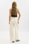 Anvelop Closing Fabric Pants Ecru - 4