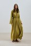 WAIST-ADJUSTABLE LONG DRESS YELLOW - 2