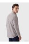 Slim Fit Striped Gabardine Men's Shirt from Uzg Store for Style Enthusiasts - 5