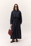 Trench Style Shirt Dress Navy Blue