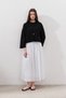 Cotton Crop Long Sleeve Bluz Black - 3