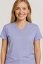 WOMEN'S Set-In V-Neck Slit-Collar Detail T-Shirt, Jersey-Modal Fabric - 7