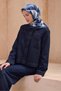 Silk Scarf - 4108-91 Navy Blue - 2