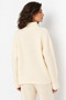 Ecru Mock Neck Button Knit Sweater - 4