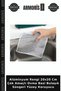 Aluminum-Colored 20x20 cm Multi-Purpose Scrub Cloth, Dish Sponge, Surface Protector