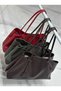 Women's Red Large-Size, Spacious, Soft-Textured Shoulder Bag and Crossbody Bag - 5