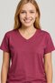 WOMEN'S Set-In V-Neck Slit-Collar Detail T-Shirt, Jersey-Modal Fabric - 7