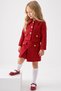 Girls' Red Carmen Tweed Skirt Jacket Top and Bottom Set October 29 Show Outfit - 7