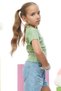 Girl's Shiny Fabric T-Shirt - 5