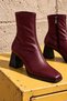 Ankle Boots - Burgundy - Casual - 3