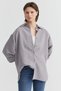 Women's Draped Striped Shirt - 7