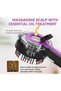 Rechargeable Electric Scalp Massage Comb with Red-Tipped Bristles, Metal Massage Nodes and USB Charging – Purple Grey - 3