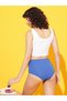 Blueberry High Waist Hipster Panty with Side Lace Panel - 4