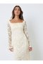 Cream Lace Mermaid Hem Maxi Dress - 2