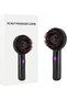 Rechargeable Electric Scalp Massage Comb with Red-Tipped Bristles, Metal Massage Nodes and USB Charging – Purple Grey