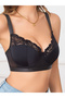 Black Padded Underwired Lace Bra - 3