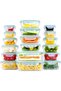 18 Pack Glass Containers Set for Food Storage