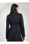 Black Belted Top with Button Detail - 5