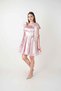Organza Satin Fabric Princess Mini Dress - Pink - 2