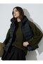 Navy Blue Solid Hooded Padded Gilet