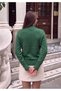 Boat Neck Sweater with Cuff Buttons - 3