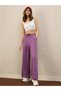 Purple Striped Relaxed Pants - 5