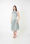 Glittery Fabric Halter Neck Midi Dress - Mint Green - 2