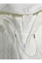 Off-White Longline Textured Zip-Up Hoodie Jacket - 5
