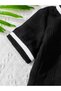 Black Texture Polo Set - 4