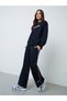 Black Oversized Longline Slogan Print Sweatshirt - 2