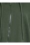 Olive Oversized Zip Through Longline Hoodie - 3
