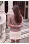 Boat Neck Sweater with Cuff Buttons - 3