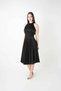 Glittery Fabric Halter Neck Midi Dress - Black - 2